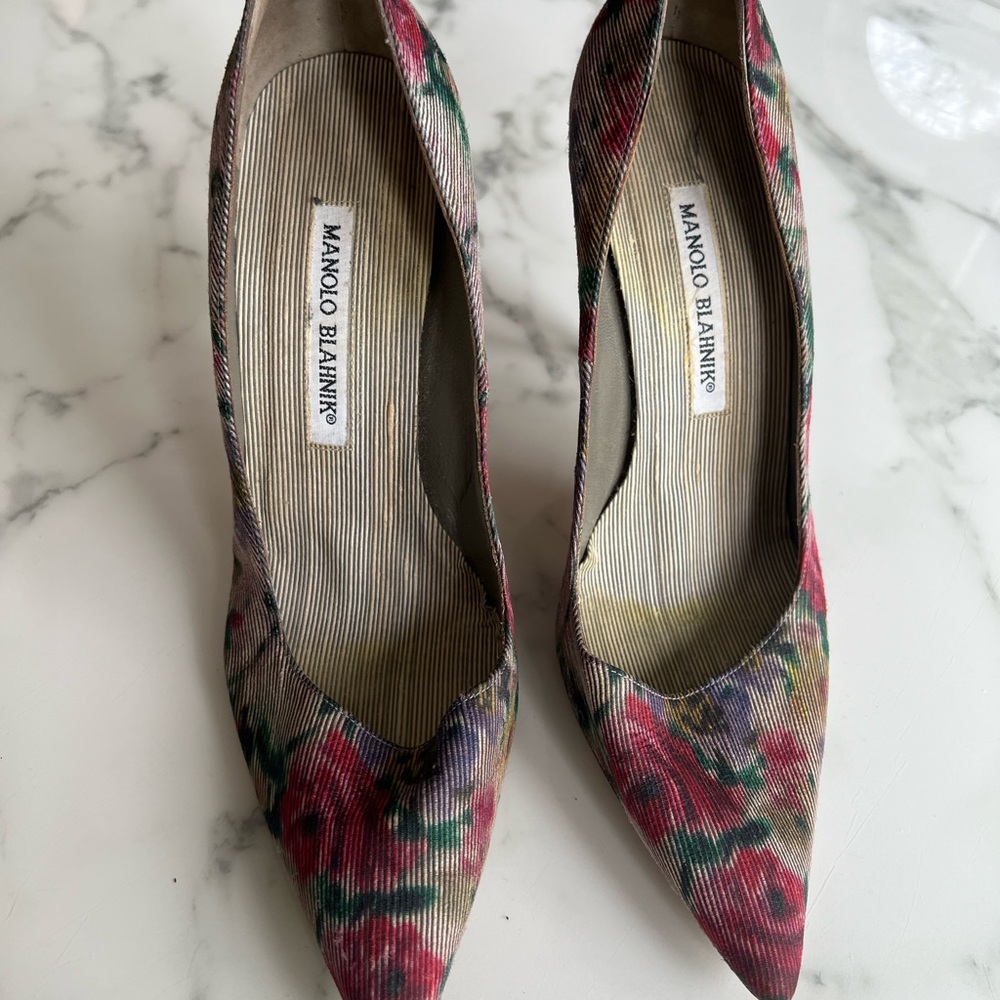 Manolo Blahnik Floral Women's Shoes